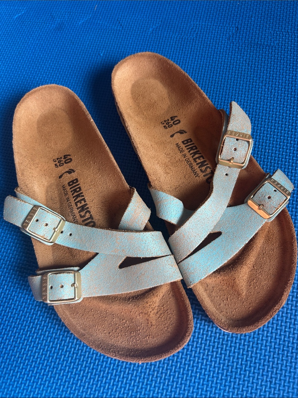 Birkenstock Leather Cross-Strap Sandals Like New!